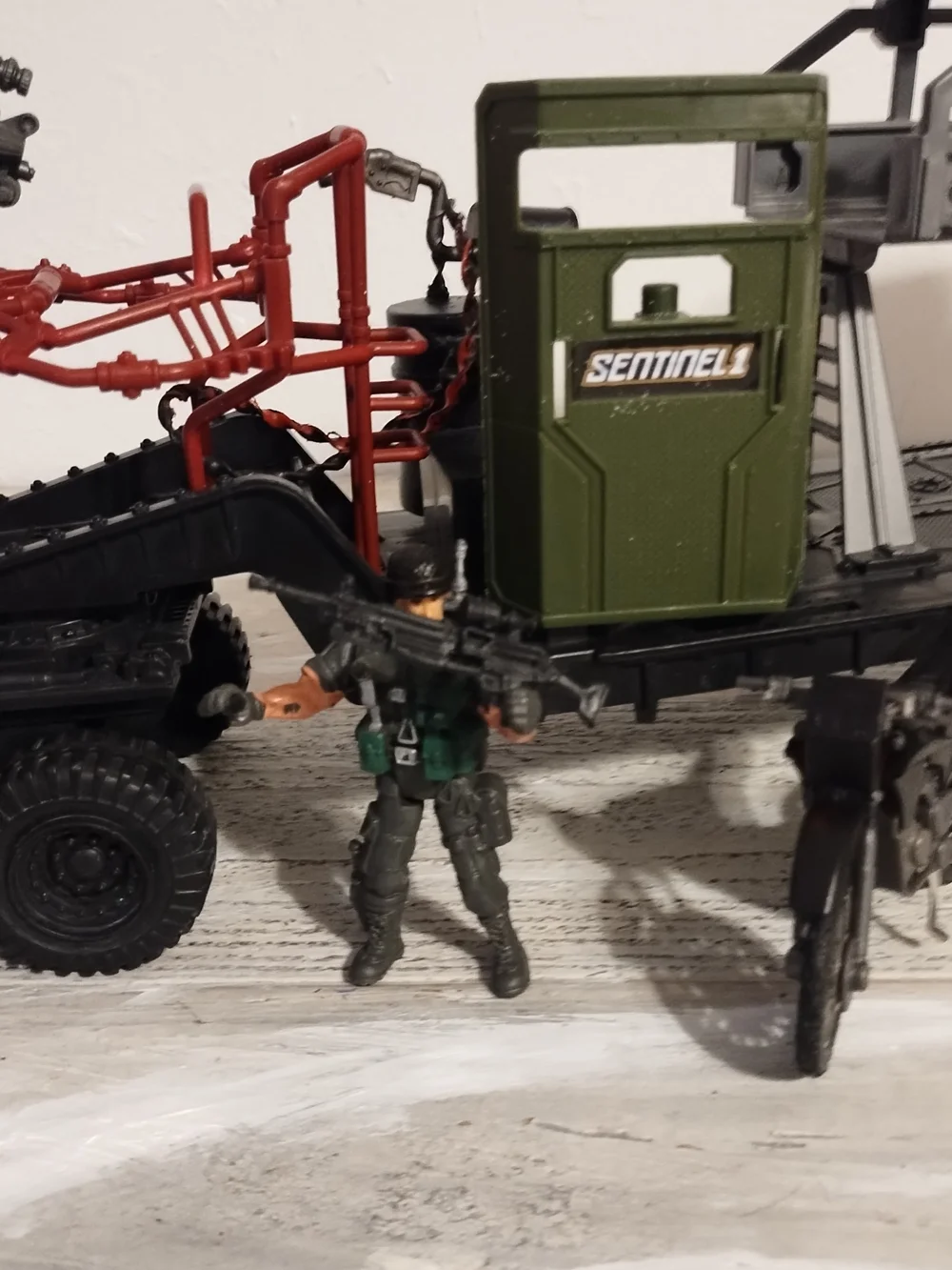 Military Transport Playset - Green and Red Tactical Truck